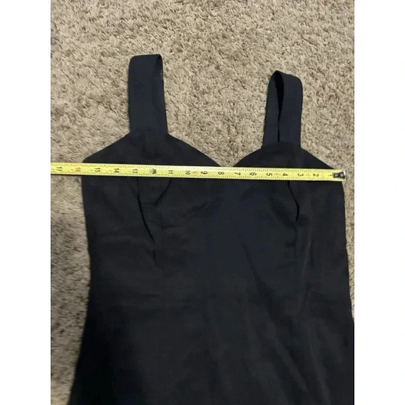 CACHE Vintage Black Square Neck Maxi Dress Size 10 Y2K Sleeveless 90s Goth Fairy - Picture 11 of 13